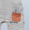 muslin colorful salopette for baby
