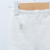 white organic joggers for baby with feet