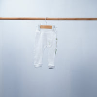 white cotton joggers for baby