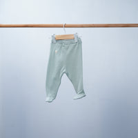 soft cotton joggers with feet for baby