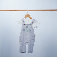 muslin salopette for baby