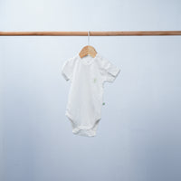 short sleeve white bodysuit for baby