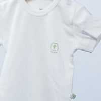 short sleeve white bodysuit for baby