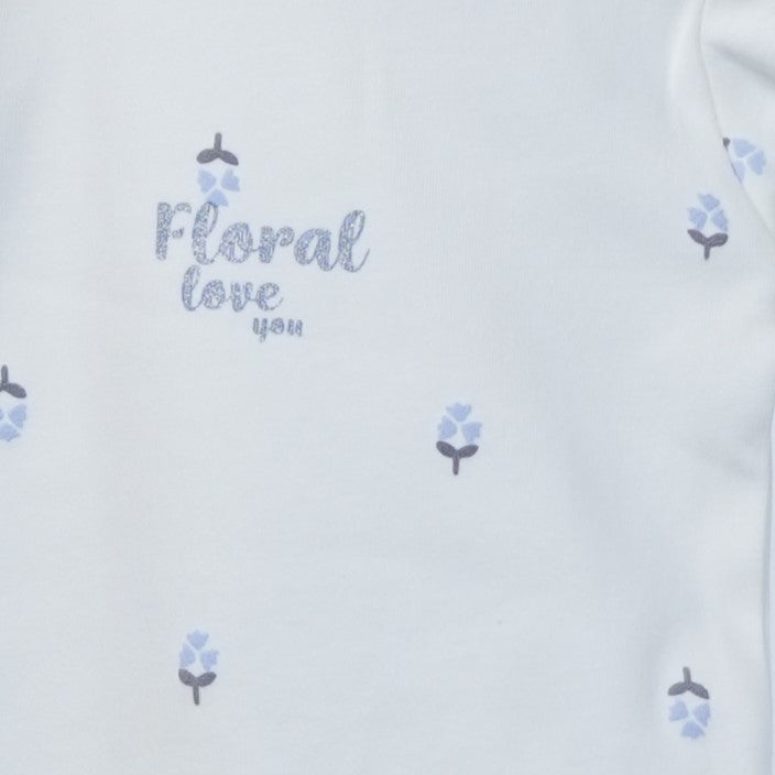 2PCS newborn romper with bib floral for baby girl