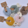 fluffy elastic hairband and toy accessories for girl