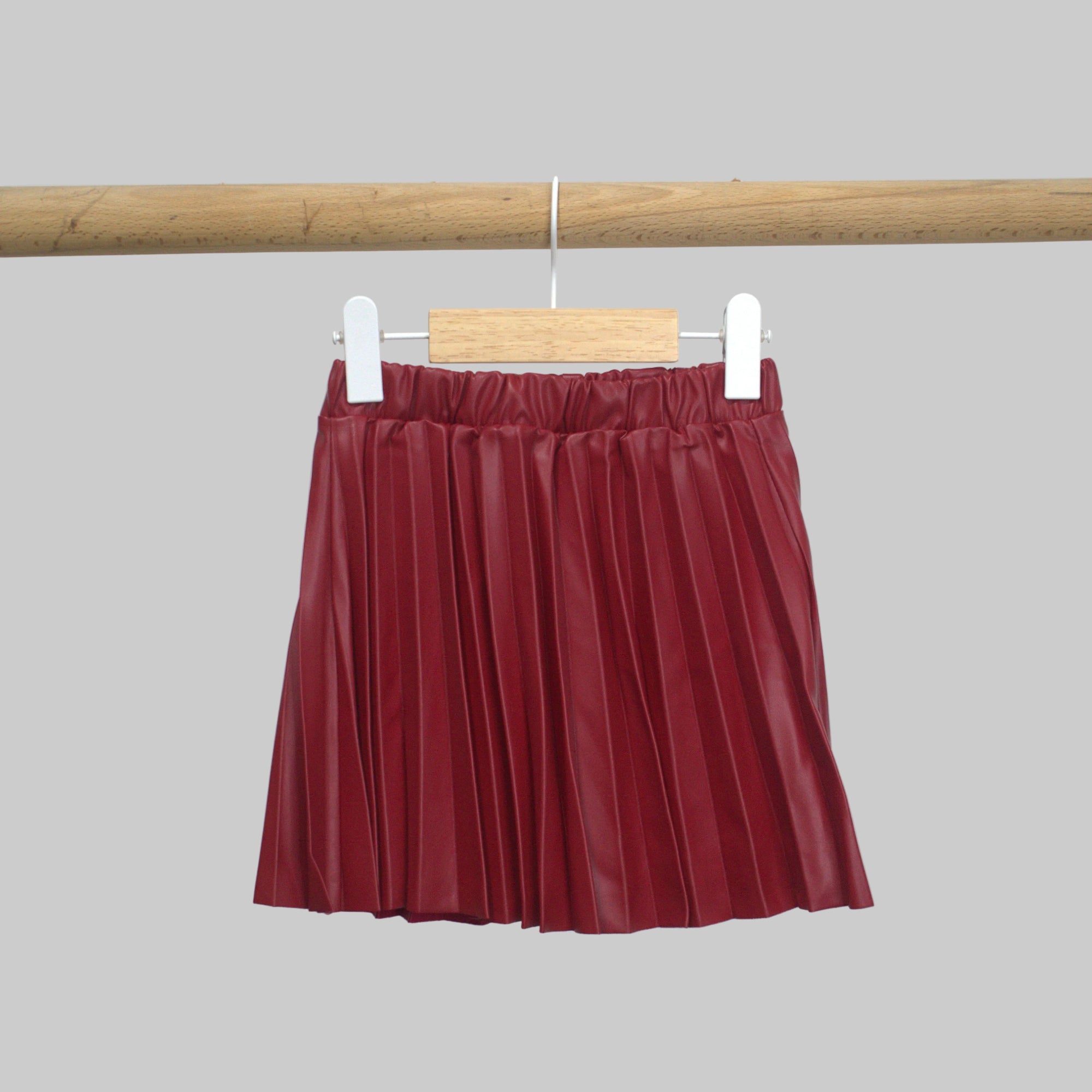 toddler Girl Skirt Red Leather