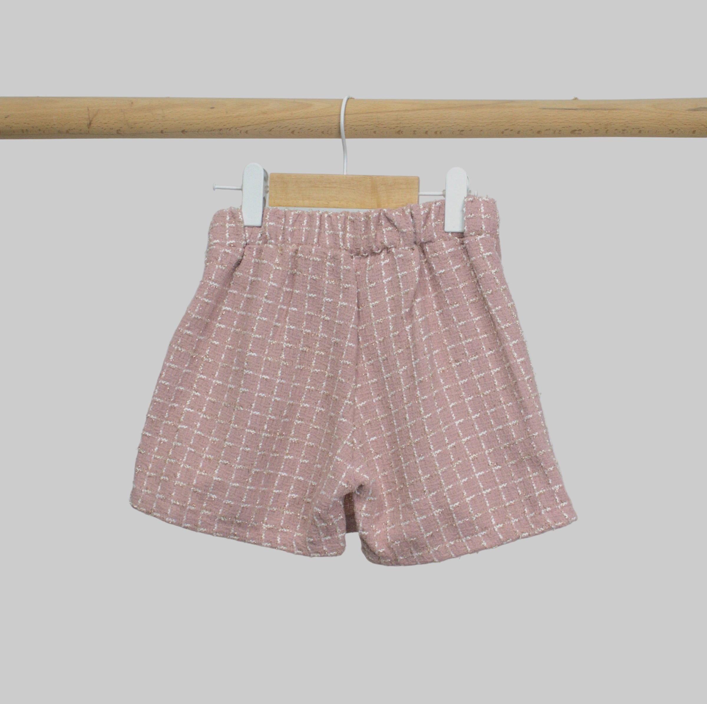 toddler girl pink skirt with built in short and three button classic and elegant