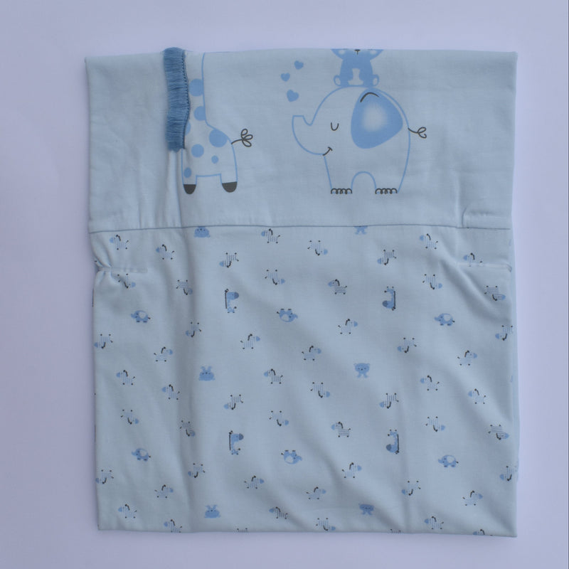 double face cotton blanket for baby 85*90cm blue baby boy