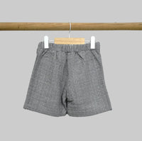 Girl Skirt grey with button and built in short Classy from 6Y to 14Y