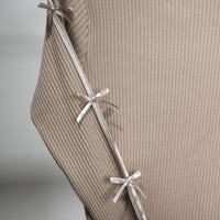 long sleeve sweatshirt for girl with sleeve design beige color