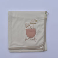 organic soft blanket 85*90cm for baby mushroom