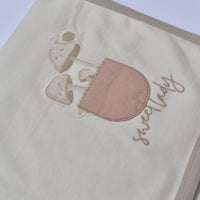 organic soft blanket 85*90cm for baby mushroom