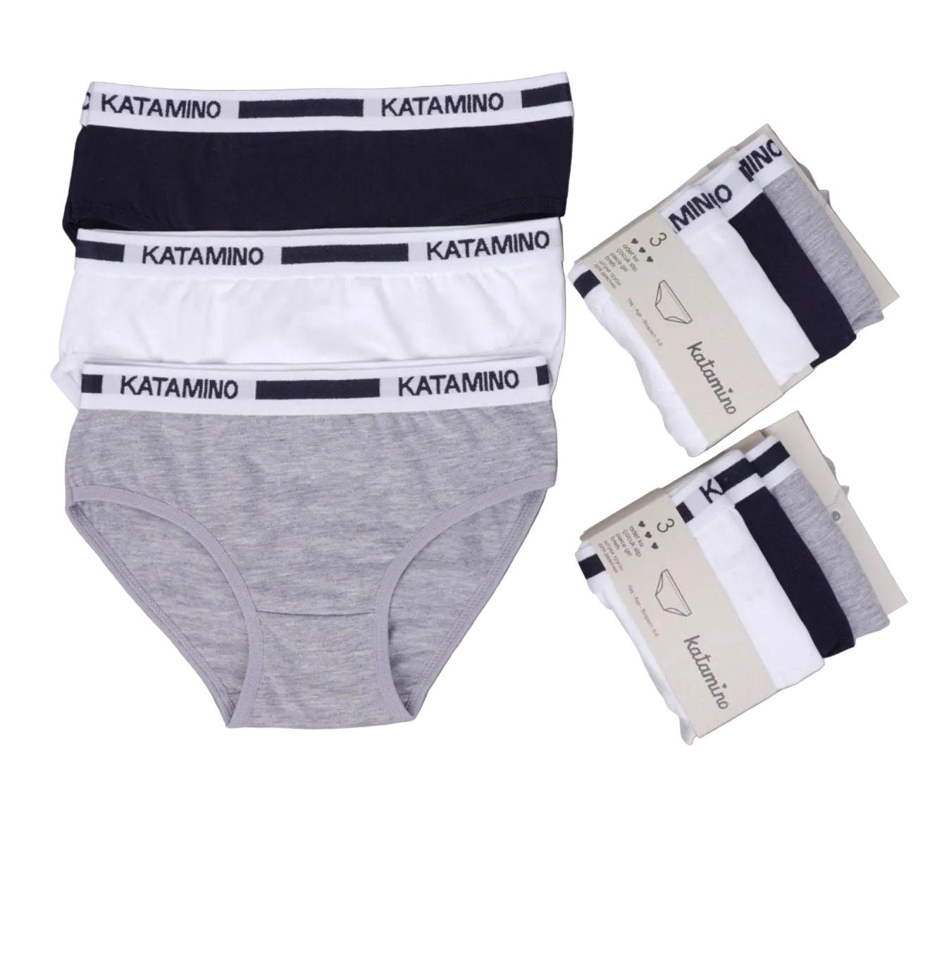 Pack of 3 briefs for girl cotton Katamino