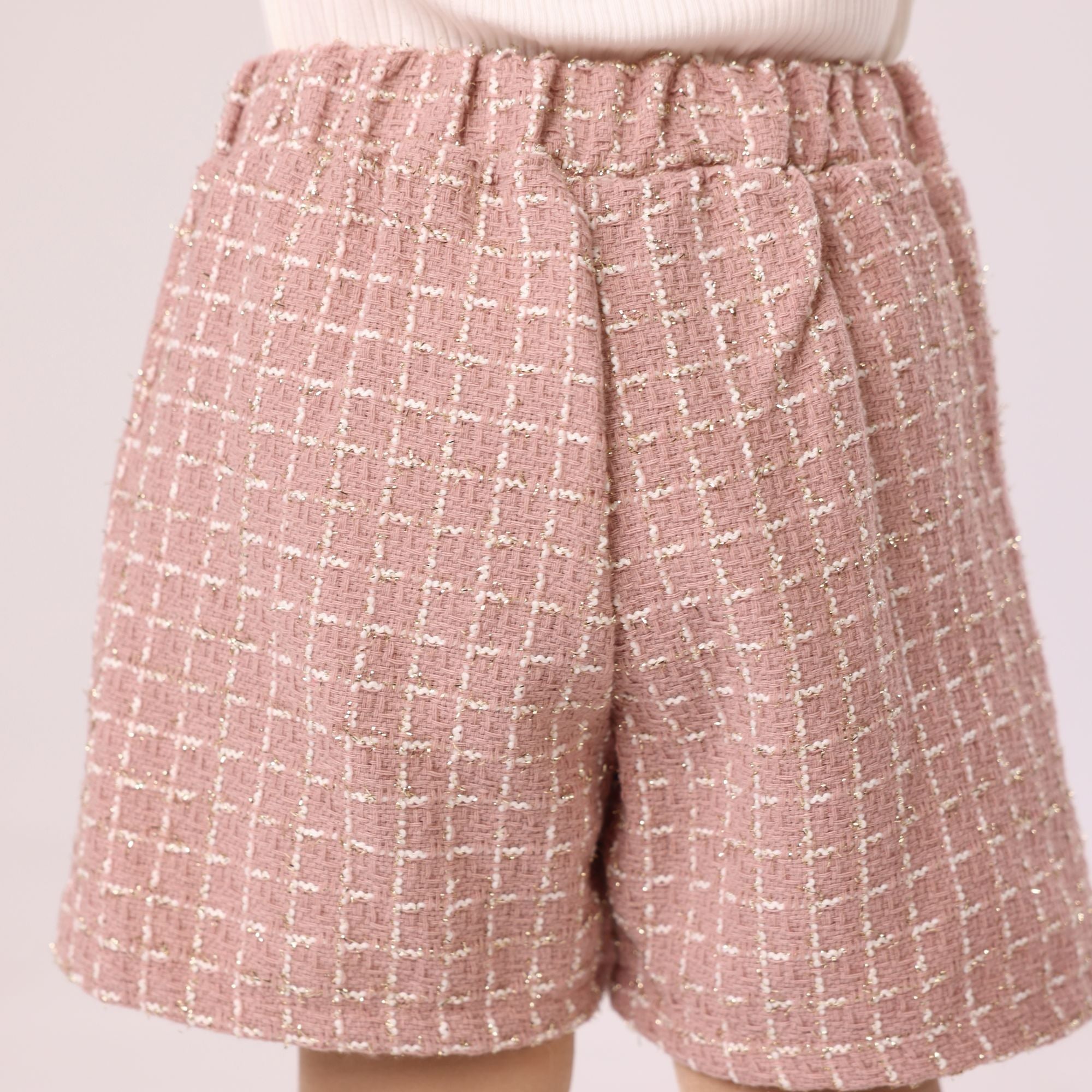 toddler girl pink skirt with built in short and three button classic and elegant