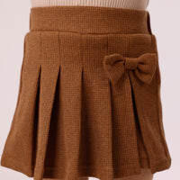 toddler girl Camel skirt with built in short