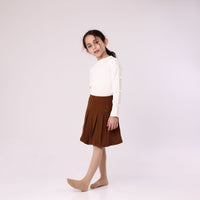 Girl Skirt  brown soft design soft from 6Y to 14Y