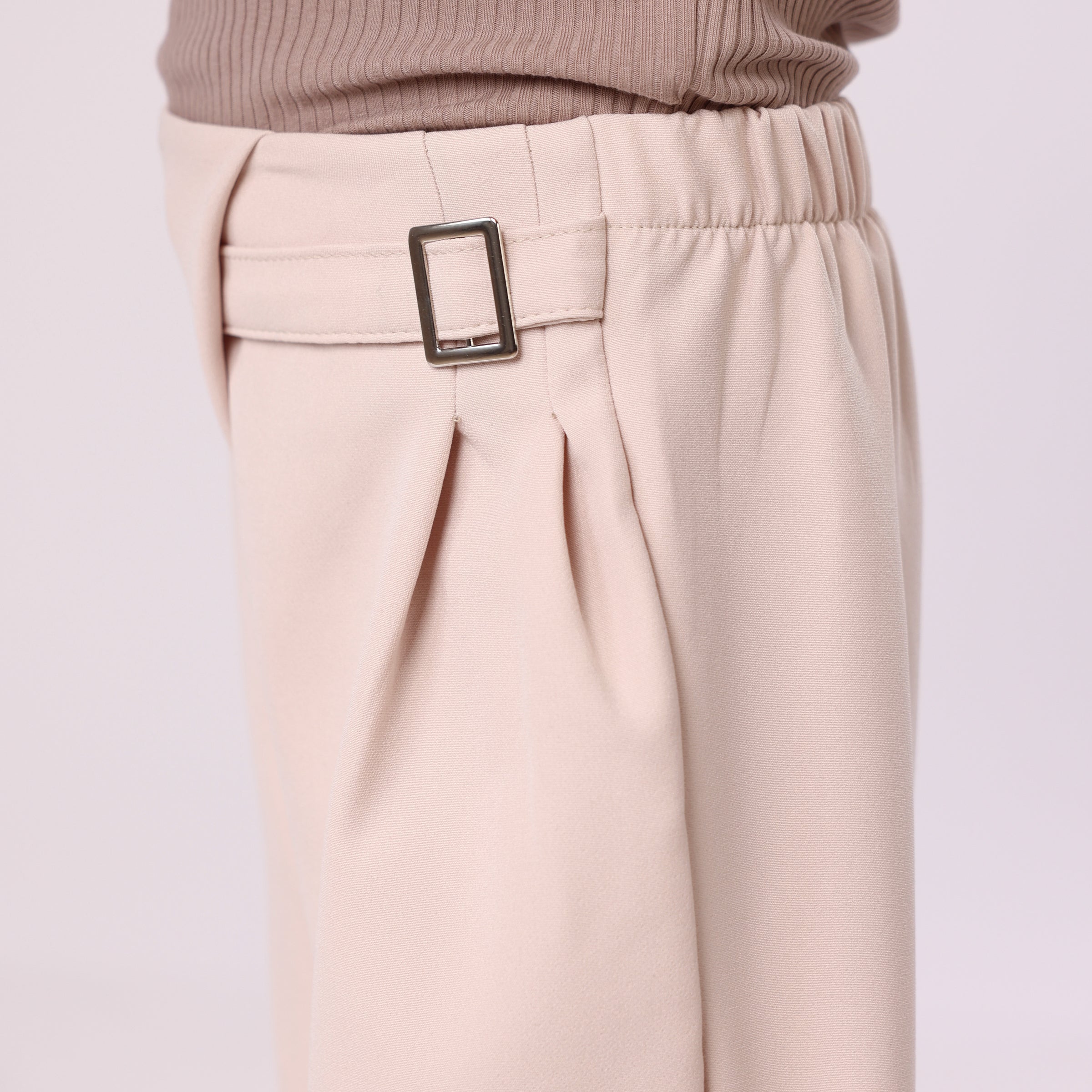 Classic Beige pants for girl with waist designs