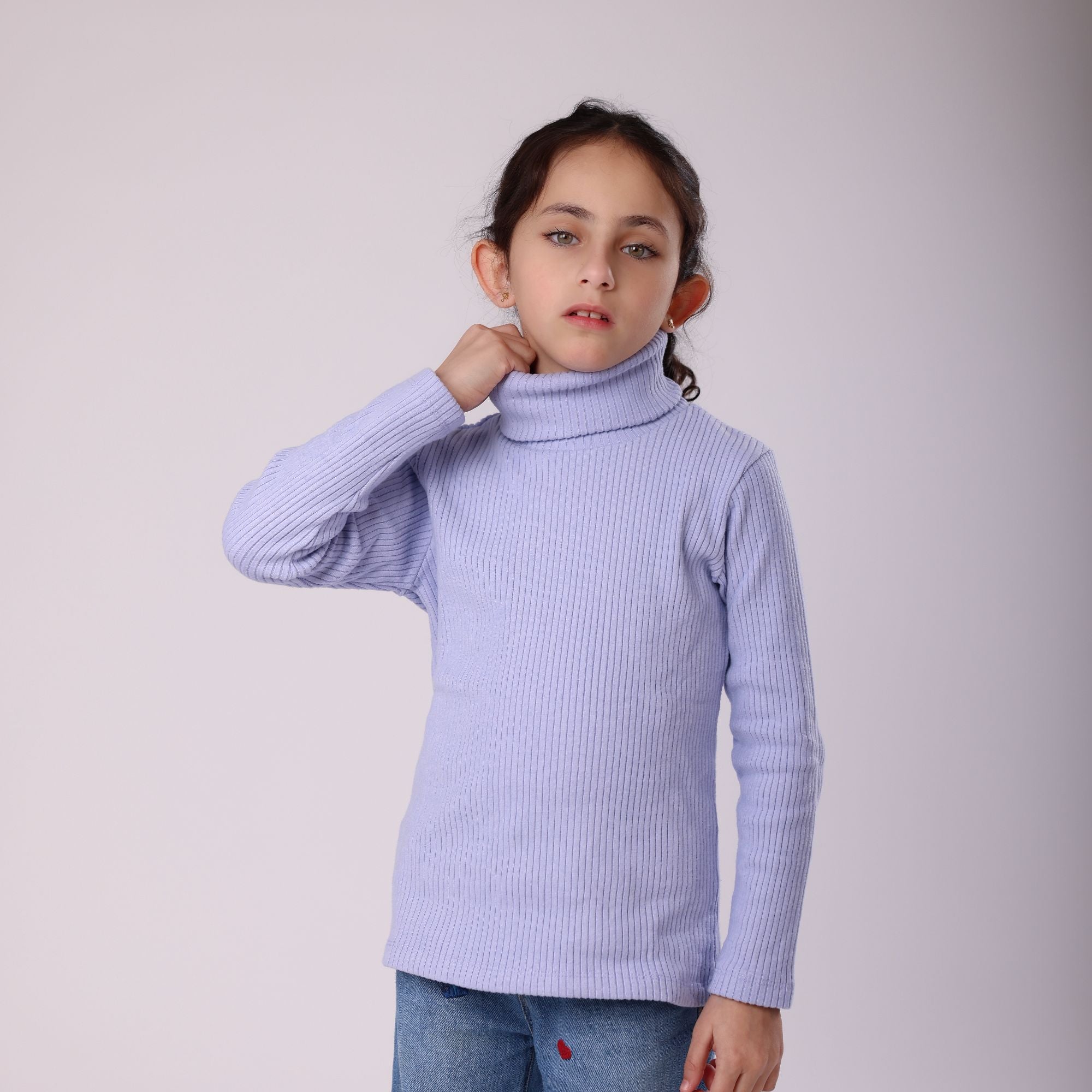 high neck warm sweatshirt long sleeve high quality cotton