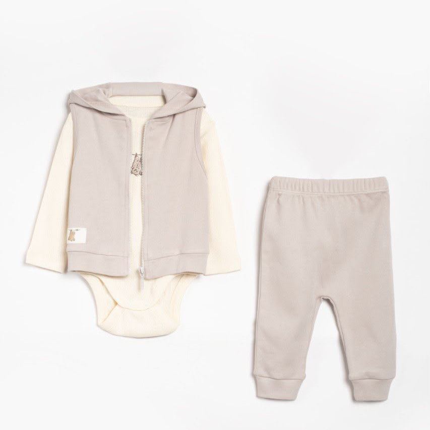 3 pieces set for baby boy koala cotton hooded