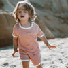 cotton set short and t-shirt rose