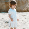 cotton set short and t-shirt unisex white