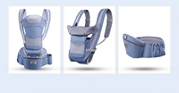 4 Positions Convertible Baby Carrier with Hip Seat, Adjustable Babywearing, Kangaroo Baby Carrier for Newborn and toddler