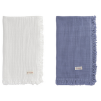 tasseled muslin soft blanket 90*90cm