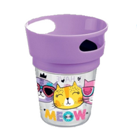 NON-SPILL SOLID FOOD CUP WITH PATTERN
