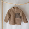 mocha teddy vest with pocket