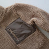 mocha teddy vest with pocket