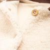 baby fur vest with hood beige color