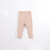 toddler cotton leggings with side strip  beige color