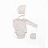 7 pieces baby hospital set cotton newborn boy grey
