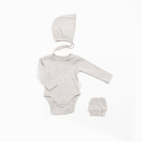 7 pieces baby hospital set cotton newborn boy grey