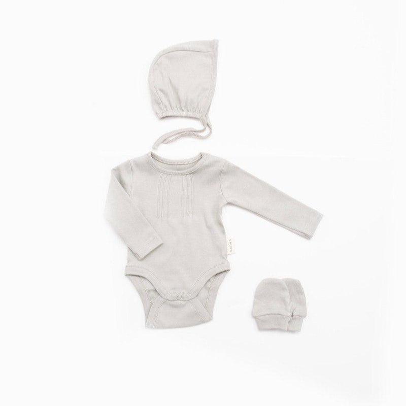 7 pieces baby hospital set cotton newborn boy grey