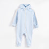 Fleece baby Outfit winter warm blue zipper with hood