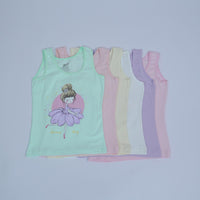 one cotton singlet colorful for toddler girl ballerina