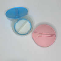 BPA free food container for baby 2 sections with spoon