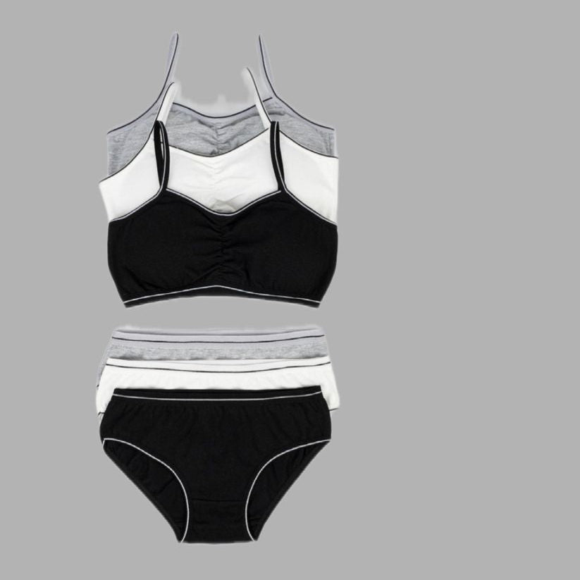 Set of one bras and 1 brief for teenager girl 9y to 14y