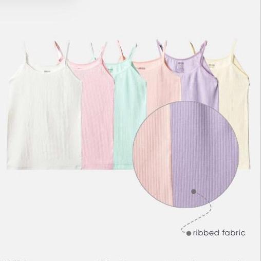 one sleeveless cotton singlet colors ribbed fabric for girl