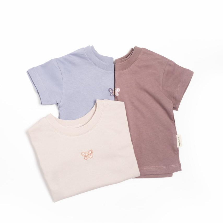 comfort t-shirt cotton short sleeve for baby and toddler girl simple