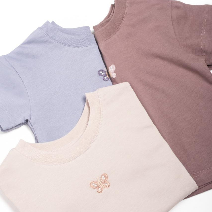 comfort t-shirt cotton short sleeve for baby and toddler girl simple