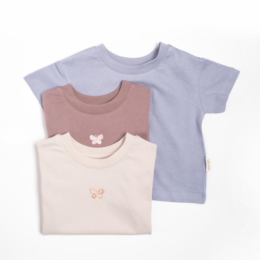 comfort t-shirt cotton short sleeve for baby and toddler girl simple