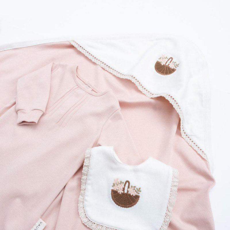 7 pieces baby hospital set cotton newborn girl Rose