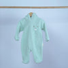 Faux Fur Baby Zipper Suit for Winter  with hood green