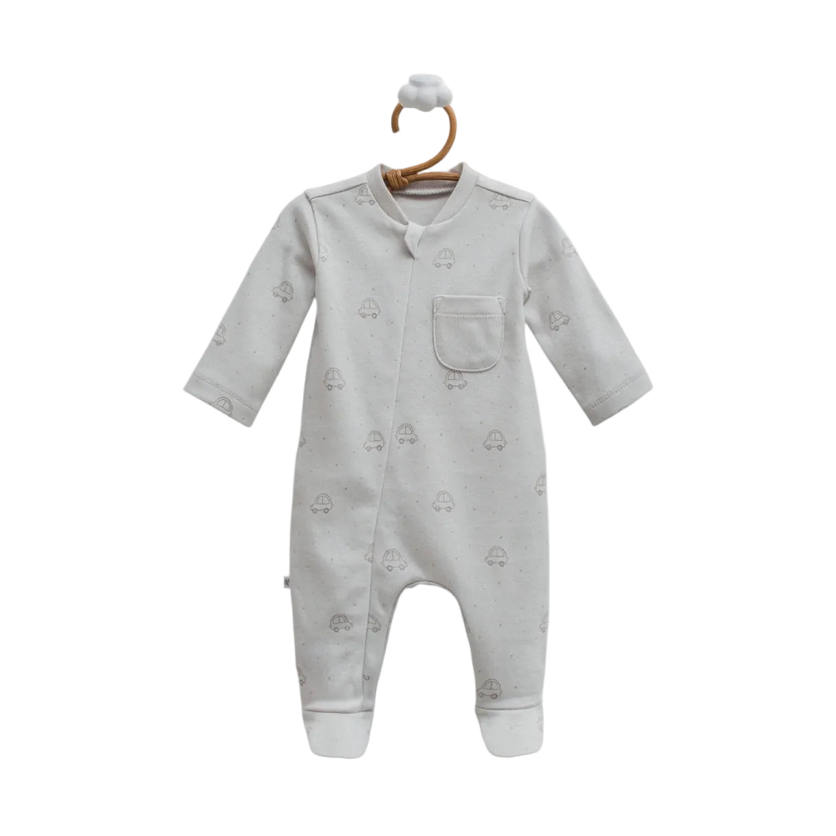 cotton soft romper sleepsuit for baby boy car design with zipper