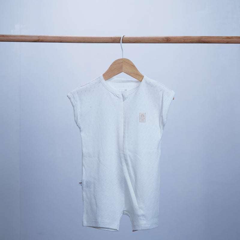 light summer romper for baby with zipper