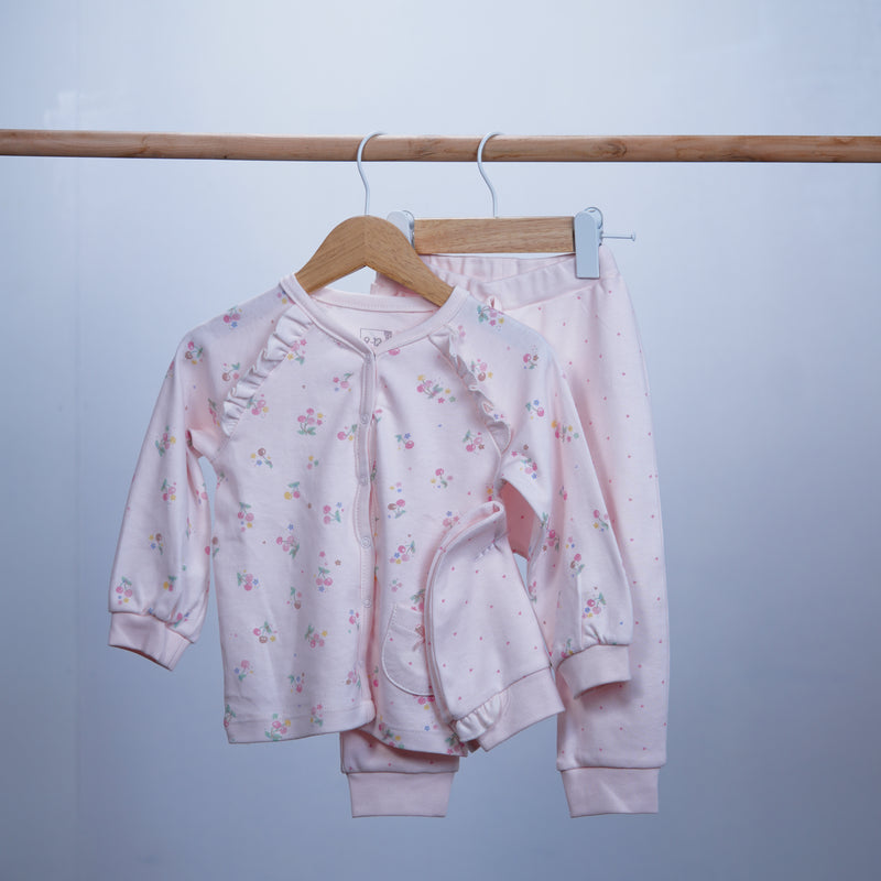 3 pieces cotton pyjamas for baby girl