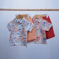 colorful summer set for baby boy shirt and short