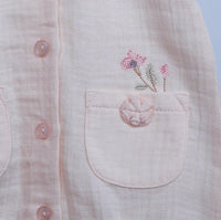 baby girl summer light romper with pockets